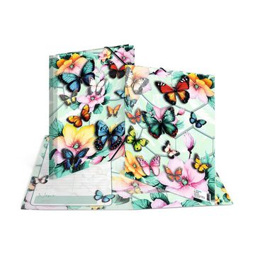 HERMA Chemise à élastique "Papillons", carton, A4