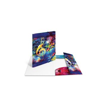 HERMA Chemise à élastiques "Artline", PP, A3, Music