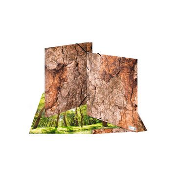 HERMA Chemise à élastiques "Nature", A3, carton, Wood