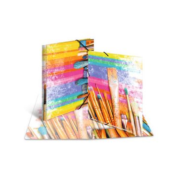 HERMA Chemise à élastiques "Pinceaux", carton, A4