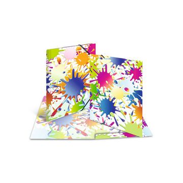 HERMA Chemise à élastiques "Taches de couleurs", carton, A3
