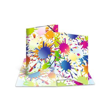 HERMA Chemise à élastiques "Taches de couleurs", carton, A4