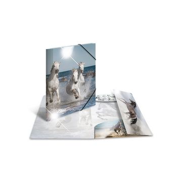 HERMA Chemise à élastiques "chevaux", PP Glossy, A4