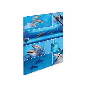 HERMA Chemise à élastiques "dauphins", carton, A3