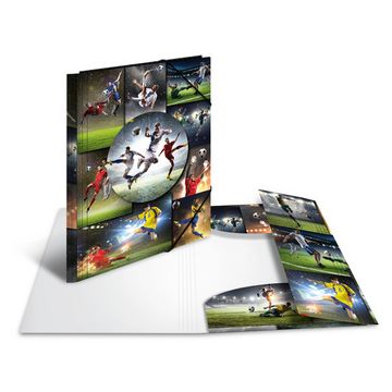 HERMA Chemise à élastiques "football", en PP, A3