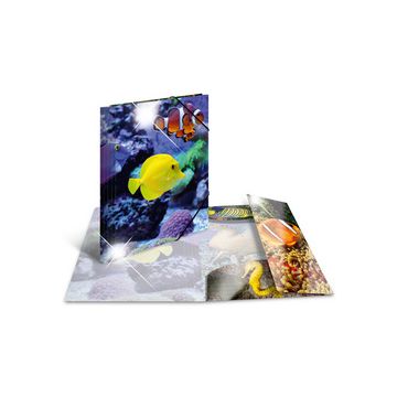 HERMA Chemise à élastiques "poissons", PP Glossy, A4