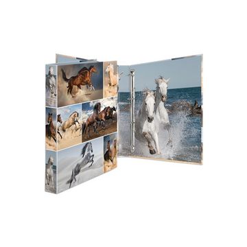 HERMA Classeur à anneaux "chevaux", A4, mécanisme 4 anneaux