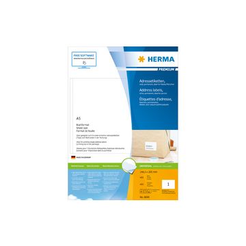 HERMA Etiquette universelle PREMIUM, 148,5 x 105 mm, blanc