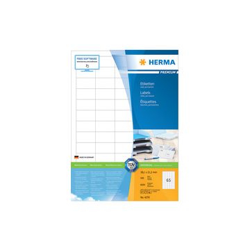 HERMA Etiquette universelle PREMIUM, 70 x 42 mm, blanc