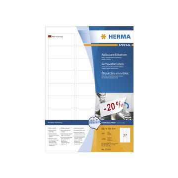 HERMA Etiquette universelle SPECIAL, 88,9 x 46,6 mm, blanc