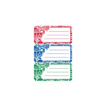 HERMA Etiquettes pour livres "Social Icons", 76 x 35 mm