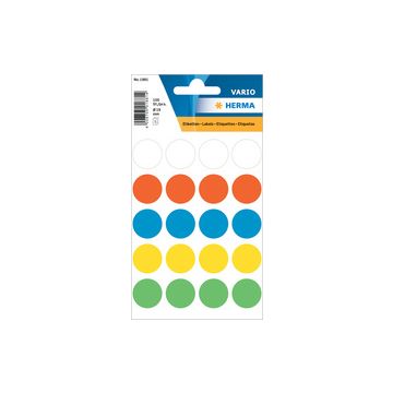 HERMA Pastille adhésive, diamètre: 19 mm, noir