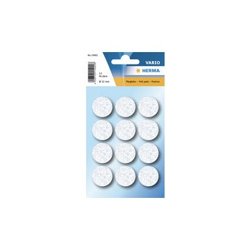 HERMA Patins de feutre autocollants, diamètre: 22 mm, blanc