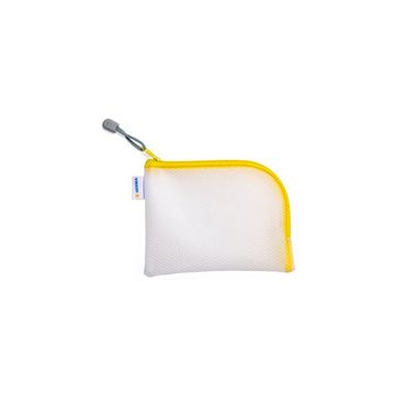 HERMA Pochette à fermeture à zip "Mesh Bags", A7, jaune