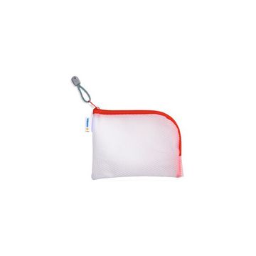 HERMA Pochette à fermeture à zip "Mesh Bags", A7, rouge