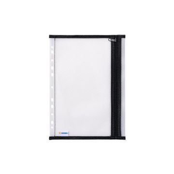 HERMA Pochette à fermeture à zip, perforée, A5, noir