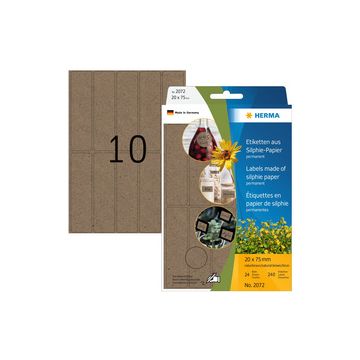 HERMA Étiquette polyvalente silphie, 52x100 mm, brun naturel