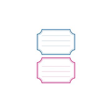HERMA étiquettes pour livres, 78 x 53 mm, marge bleu / rouge