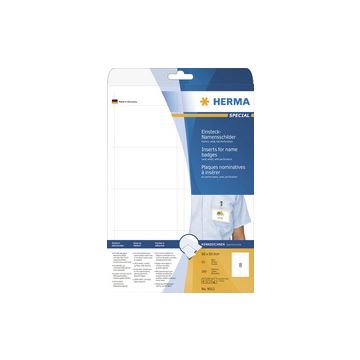 HERMA plaques nominatives à insérer SPECIAL,90 x 54 mm,blanc