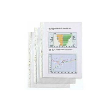 HETZEL Pochette perforée Economic, A4, PP, grainée, 0,05 mm