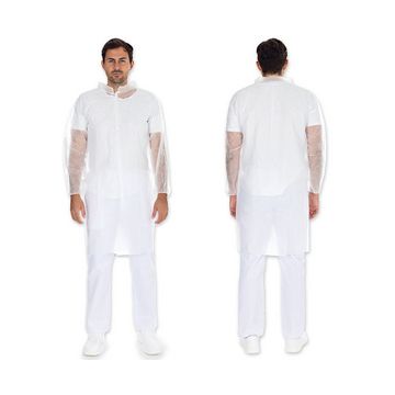 HYGONORM Blouse visiteur Light avec boutons pression, blanc, x10