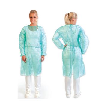 HYGOSTAR Blouse PP avec élastique aux manches, L, vert x10