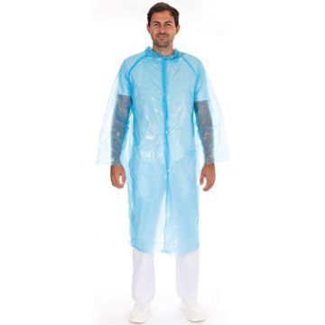 HYGOSTAR Blouse visiteur avec boutons pression, bleu x10