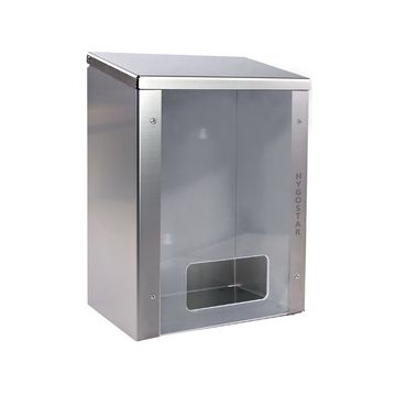 HYGOSTAR Distributeur acier inox, fenêtre plexi, argent