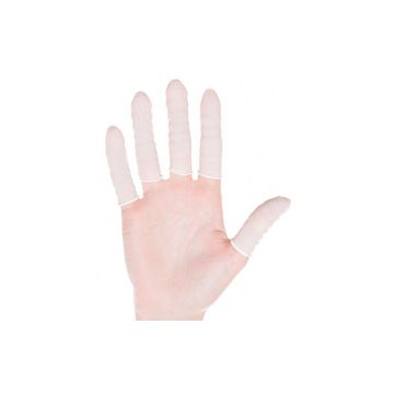 HYGOSTAR Doigtier nitrile, sans poudre, L, blanc