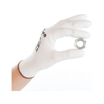 HYGOSTAR Gant de travail Ultra Flex Finger, M, blanc x12
