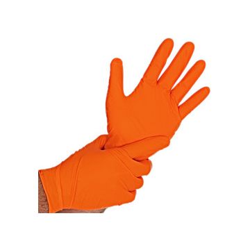 HYGOSTAR Gant en nitrile DIAMOND GRIP, L, orange
