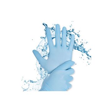 HYGOSTAR Gant en nitrile Rapid-On, L, non poudré, bleu