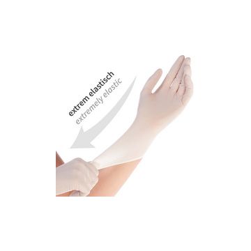 HYGOSTAR Gant en nitrile SAFE SUPER STRETCH, L, blanc