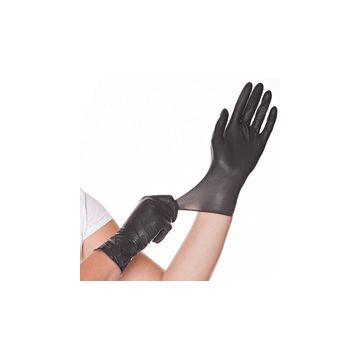 HYGOSTAR Gants latex "DIABLO", M, noir