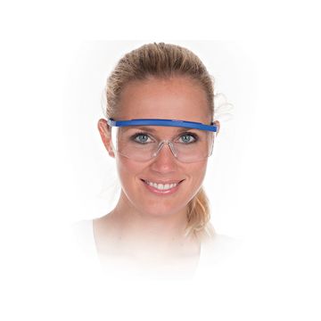 HYGOSTAR Lunettes de protection BLEU, verres transparents
