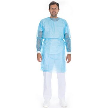 HYGOSTAR Sur-blouse en PP pour visiteurs/patients/personnel x10