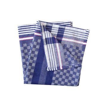 HYGOSTAR Torchon à vaisselle, quadrillé en bleu-blanc x10