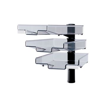 Hansa Colonne pivotante avec 3 bacs à courrier, noir