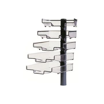 Hansa Colonne pivotante avec 5 bacs à courrier, noir