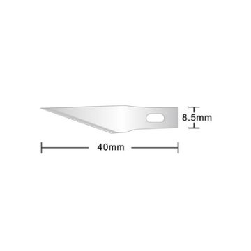 Hansa Lame de rechange pour scalpel, argent