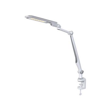 Hansa Lampe de bureau à LED Multiflex, pince & socle, argent
