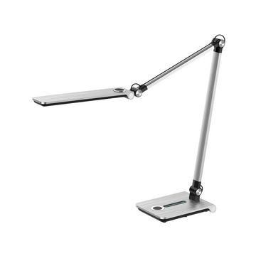 Hansa Lampe de bureau à LED "Wave", socle, argent brossé