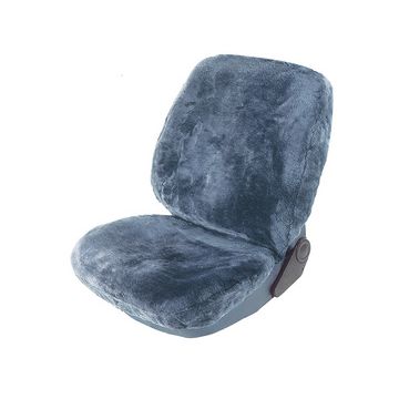 IWH Housse de siège en fourrure d'agneau, anthracite