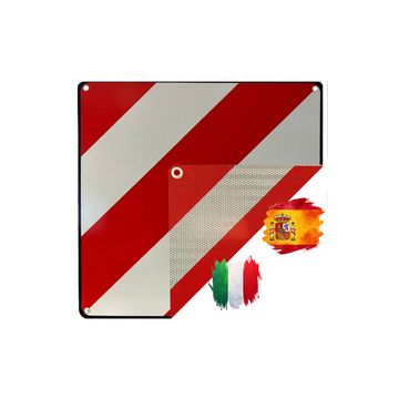 IWH Panneau de signalisation 2en1, 500 x 500 mm, blanc/rouge
