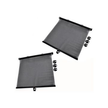IWH Pare-soleil enroulable pour voiture, noir, set de 2