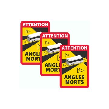IWH Plaques magnétiques + autocollant Angles morts, 3 pièces