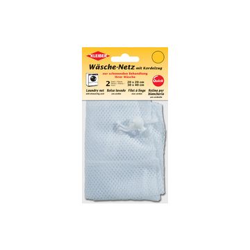KLEIBER Set de 2 filets à linge, à cordon de serrage, blanc