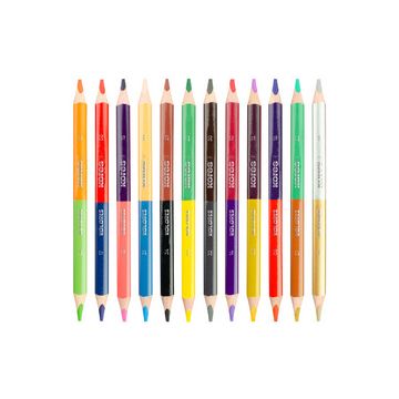 Kores Crayon de couleur Kolores JUMBO DUO, étui carton de 12