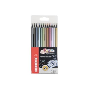 Kores Crayon de couleur "Kolores Metallic Style", étui de 12