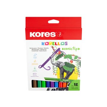 Kores Feutre "Korellos", large, étui en carton de 12